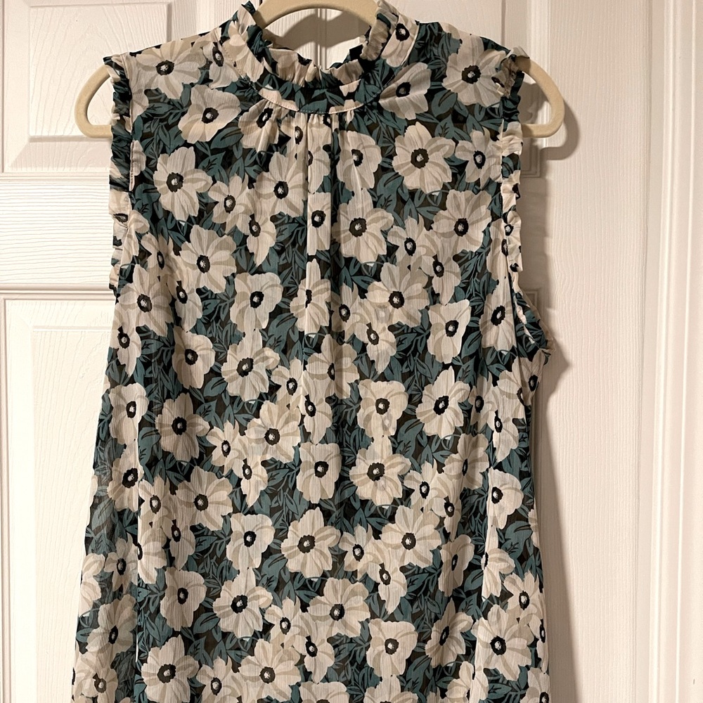 NWOT sheer sleeveless blouse